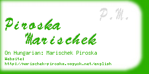 piroska marischek business card